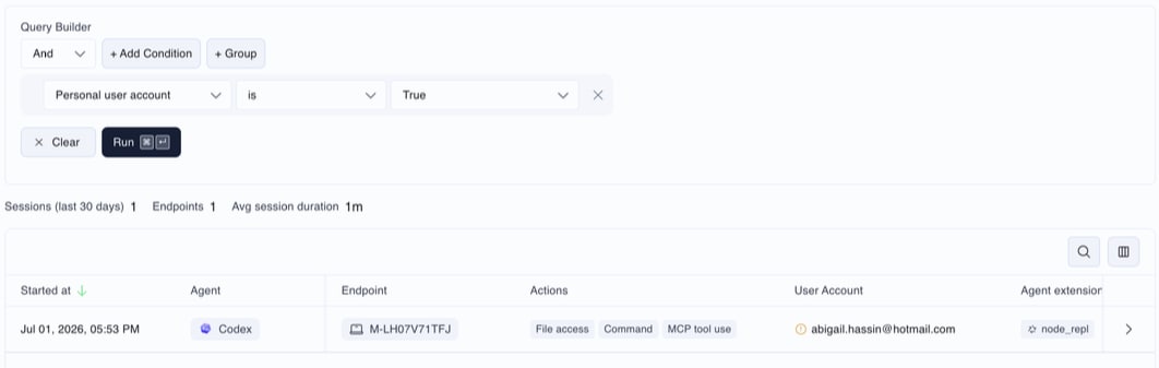 Personal User Account Filter