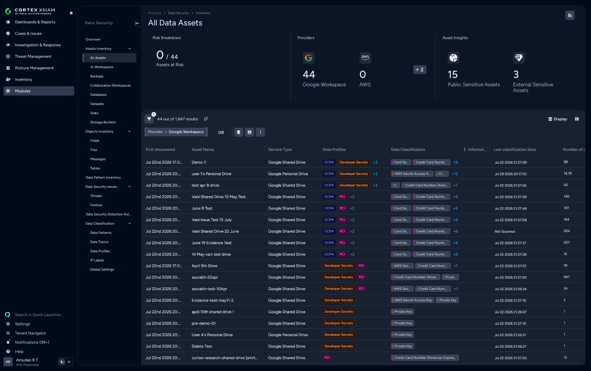 SaaS Data Asset Classification
