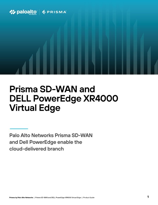 Prisma SD-WAN and DELL PowerEdge XR4000 Virtual Edge Guide