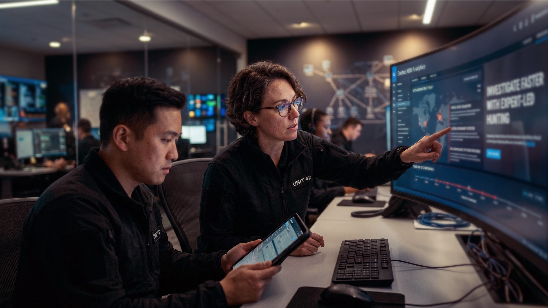 Investigate faster with expert-led threat hunting