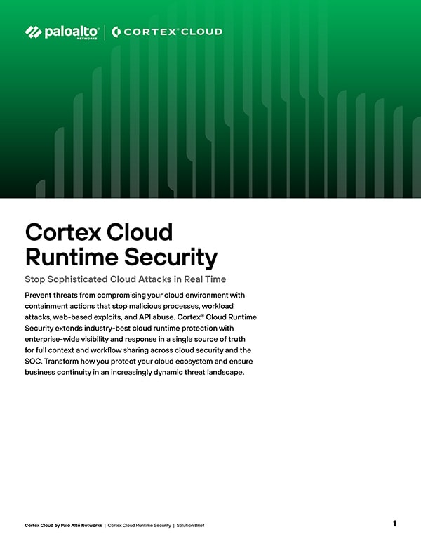 Cortex Cloud Runtime Security - Real Time Defense Against Cloud Attacks