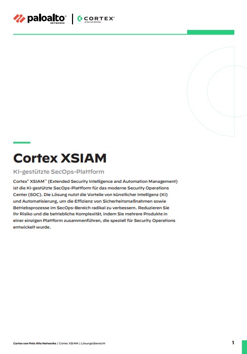 Lösungsübersicht zu Cortex XSIAM