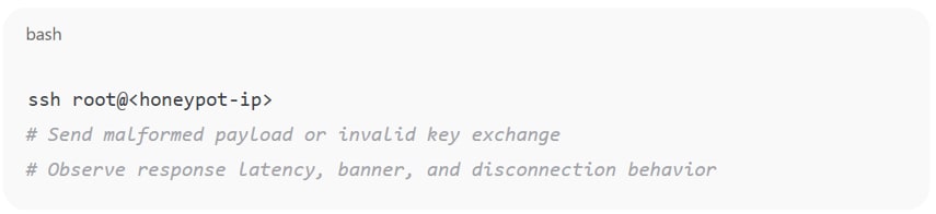 Attacker testing interaction depth