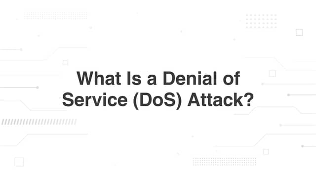 What Is a Denial of Service (DoS) Attack?
