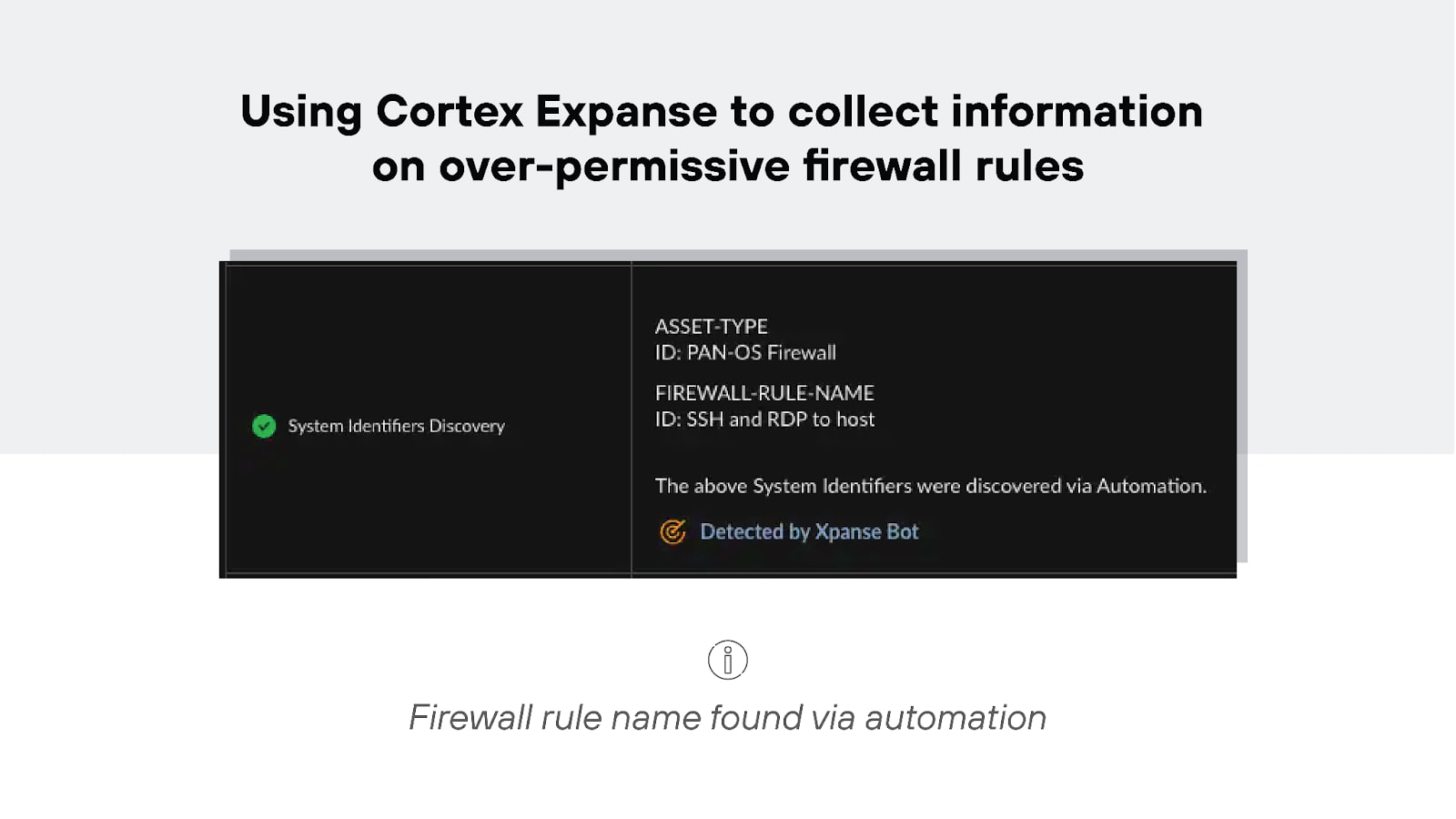 Using Cortex Expanse to collection information on over-permissive firewall rules