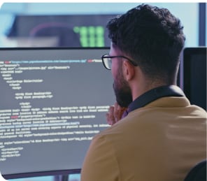 man coding