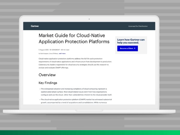 Gartner® CNAPP Market Guide. Gartner shares how modern CNAPPs require SOC integration.