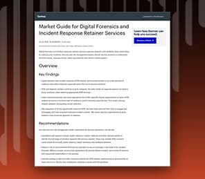Gartner<sup>®</sup> Market Guide for DFIR retainer services