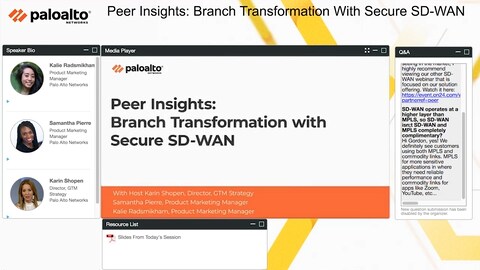 Peer Insights Webcast: Branch Transformation with Secure SD-WAN
