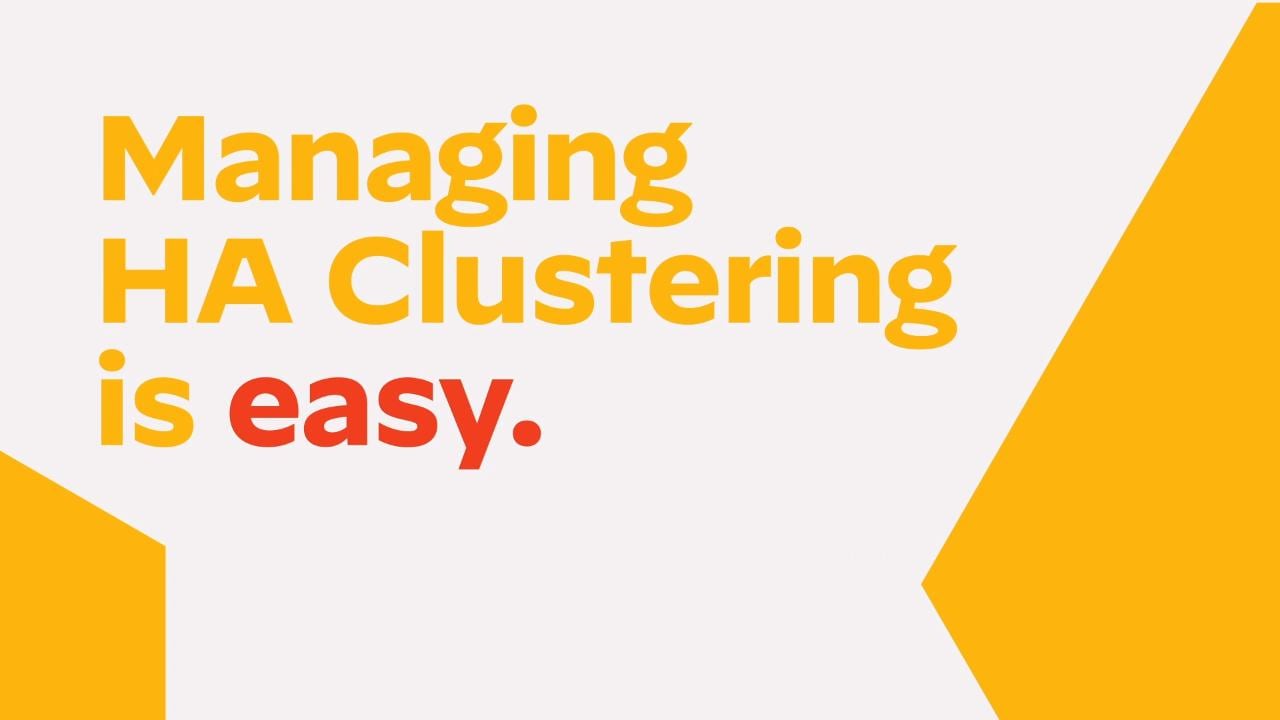 Managing HA Clustering